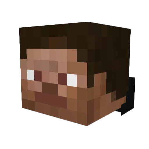indomieeee Minecraft avatar head, 3D render