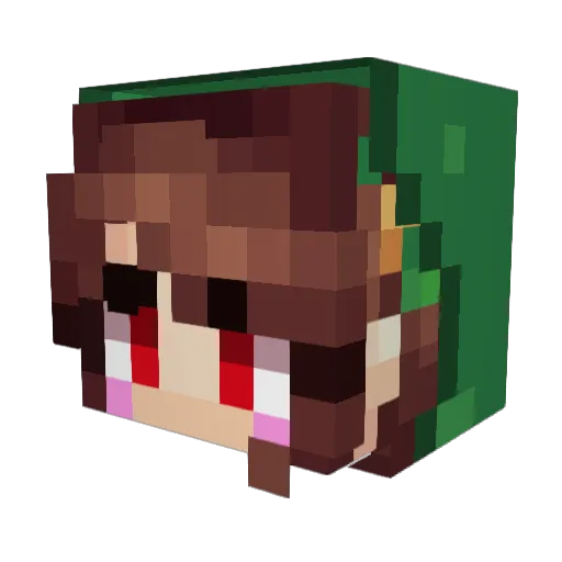 indomino89 Minecraft avatar head, 3D render
