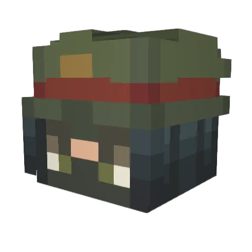 indoyeka Minecraft avatar head, 3D render