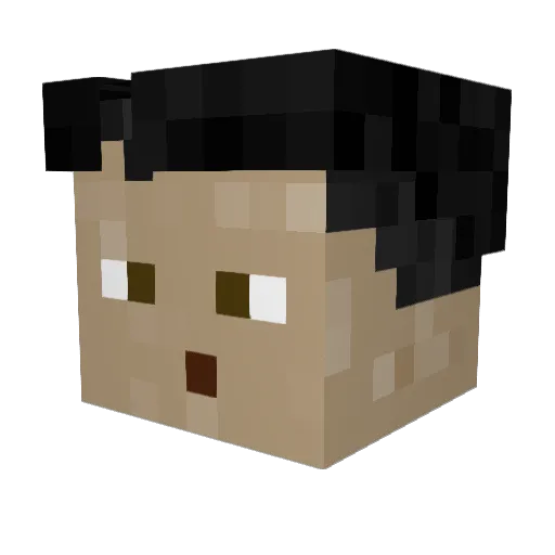 indrizzle Minecraft avatar head, 3D render