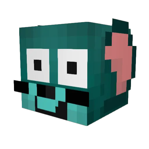 industryplant Minecraft avatar head, 3D render