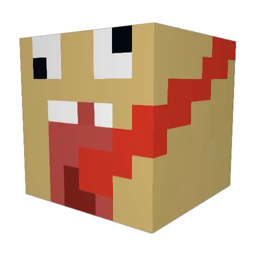 ineedboof Minecraft avatar head, 3D render