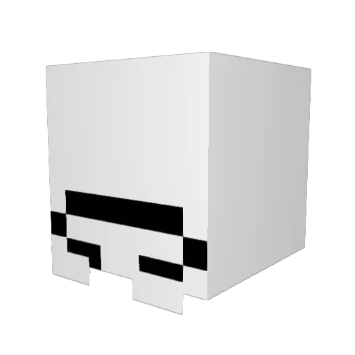 ineedeuthanasia Minecraft avatar head, 3D render