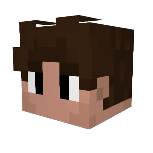inekiumm Minecraft avatar head, 3D render