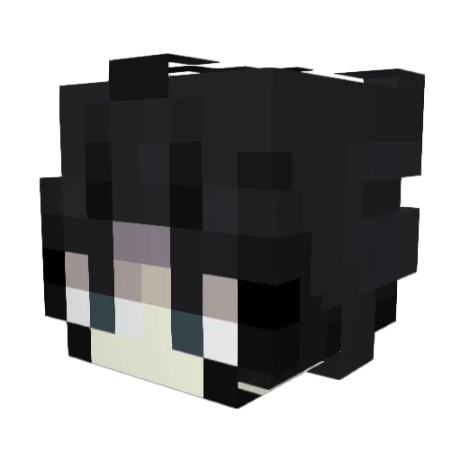inertiaking Minecraft avatar head, 3D render