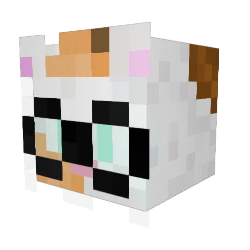 inertle Minecraft avatar head, 3D render