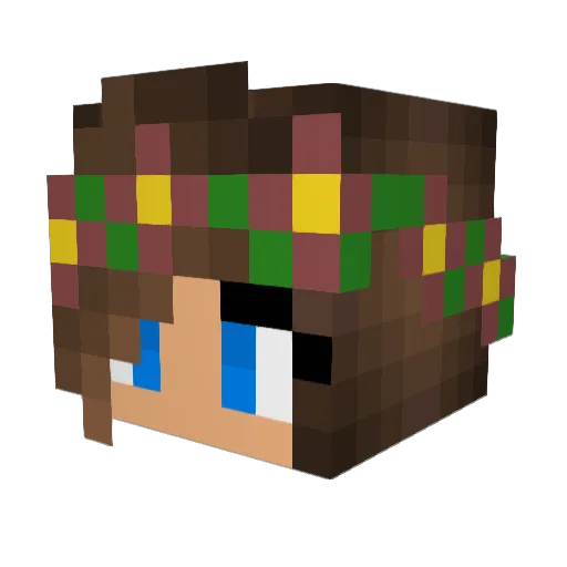 inesferro Minecraft avatar head, 3D render