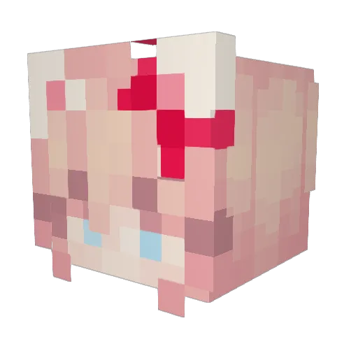 inesfiness Minecraft avatar head, 3D render