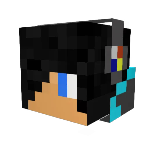 ineverdid Minecraft avatar head, 3D render