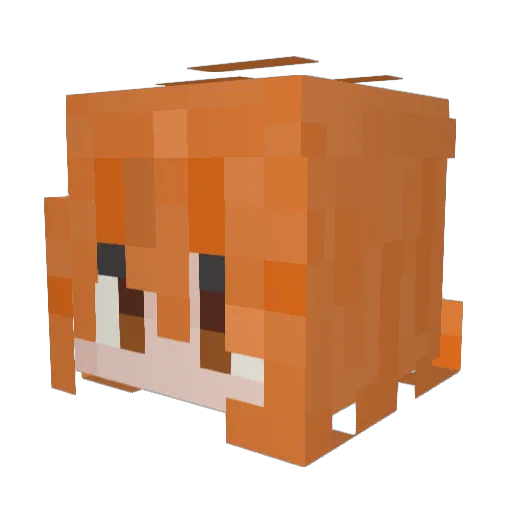 inexisto Minecraft avatar head, 3D render