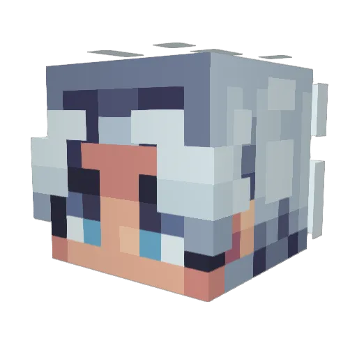 inf_monkey Minecraft avatar head, 3D render