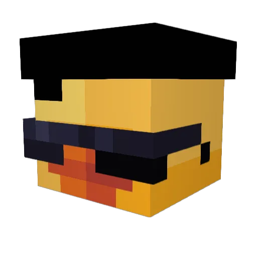infected_61 Minecraft avatar head, 3D render