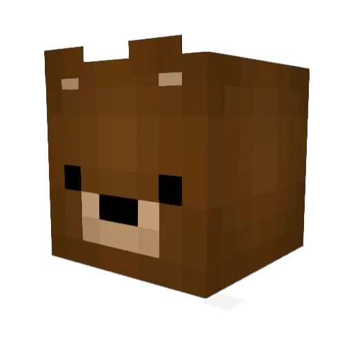 infectedbutt Minecraft avatar head, 3D render