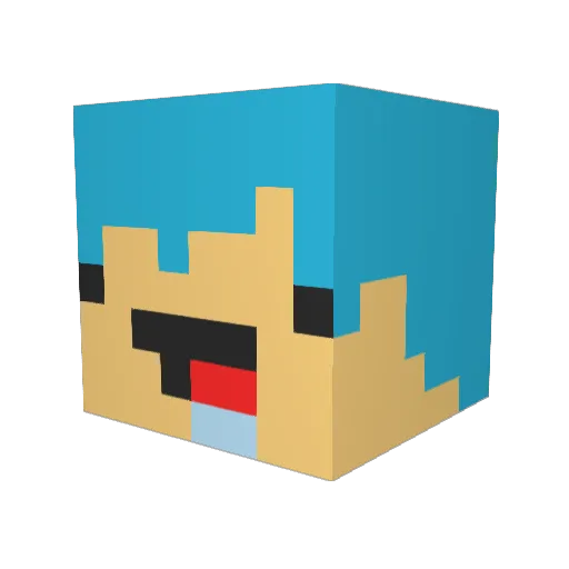 infectedxlag Minecraft avatar head, 3D render