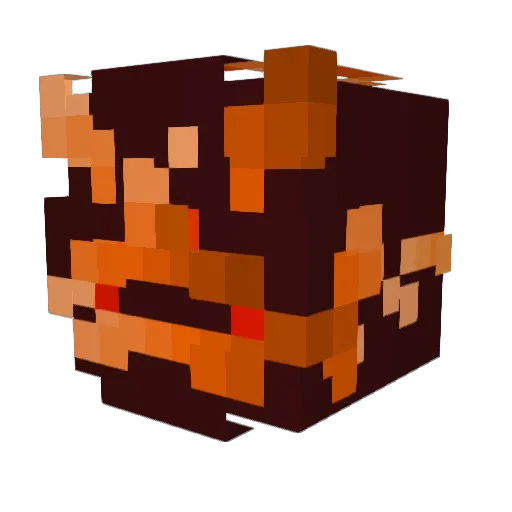 infernalSamurai Minecraft avatar head, 3D render