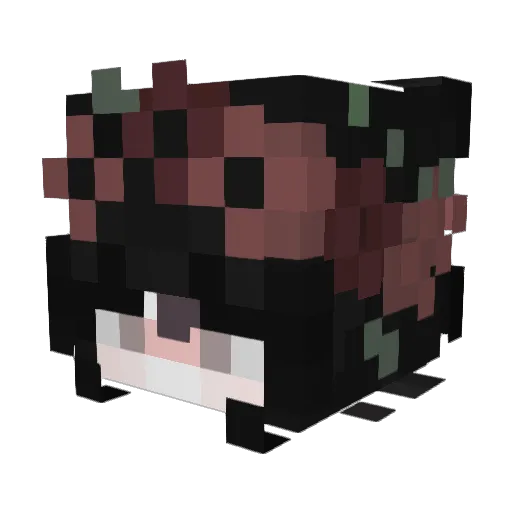 infernizando Minecraft avatar head, 3D render