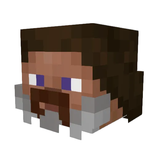inferno12100 Minecraft avatar head, 3D render