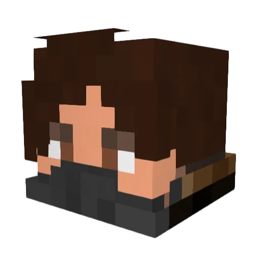 infernodoesmine Minecraft avatar head, 3D render