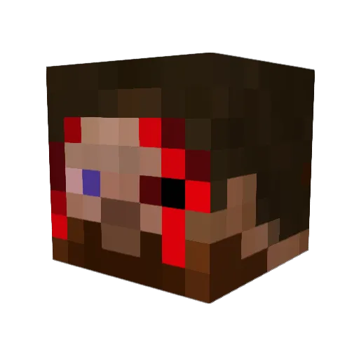 infernoooooooo Minecraft avatar head, 3D render