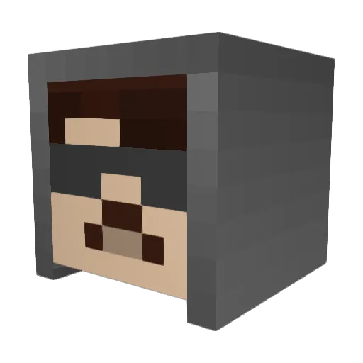 infidelitatis Minecraft avatar head, 3D render