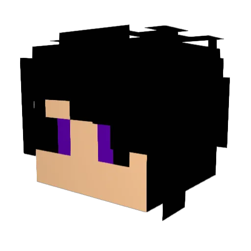 infinite_exle Minecraft avatar head, 3D render