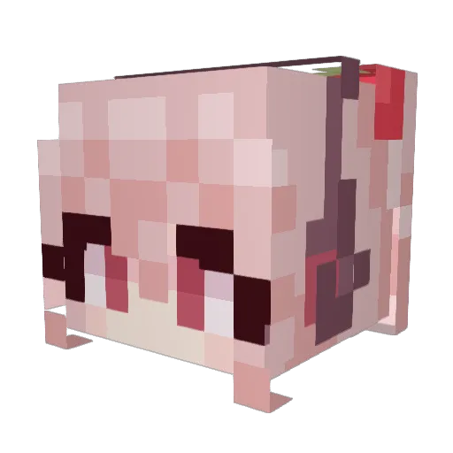 infinite_lai Minecraft avatar head, 3D render