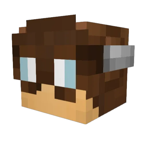 infinitemiku Minecraft avatar head, 3D render