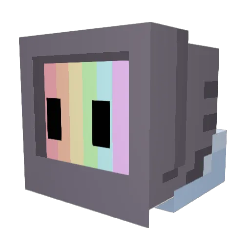 infiniteo Minecraft avatar head, 3D render