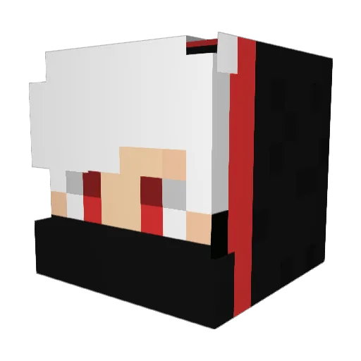 infinitiflo Minecraft avatar head, 3D render