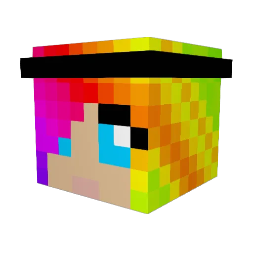 infinity32123 Minecraft avatar head, 3D render