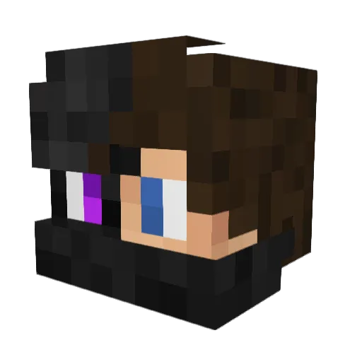 infinity6 Minecraft avatar head, 3D render