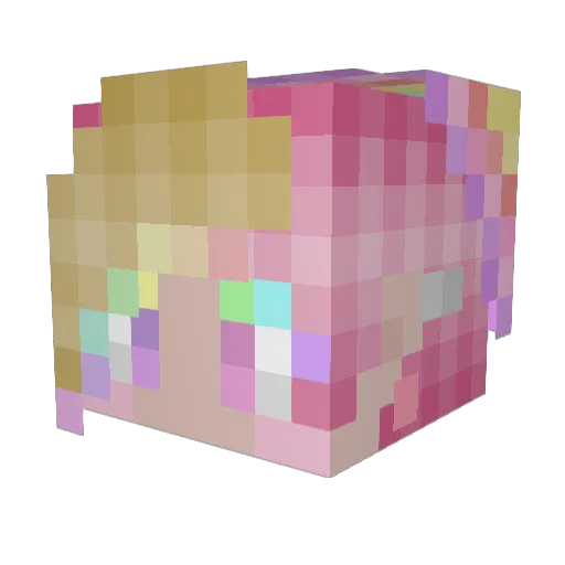 infinity_chase Minecraft avatar head, 3D render