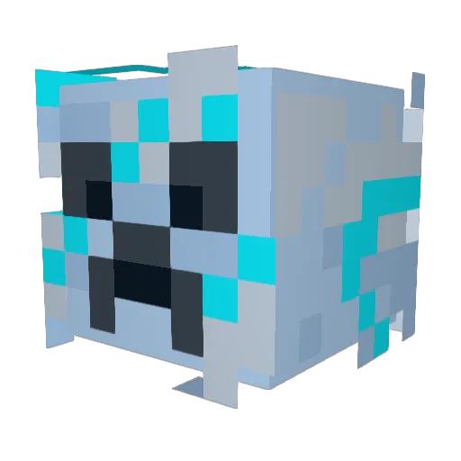 infinityhook Minecraft avatar head, 3D render