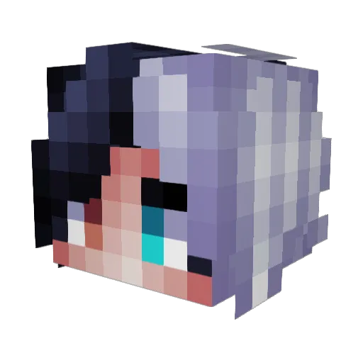 infinityluis Minecraft avatar head, 3D render