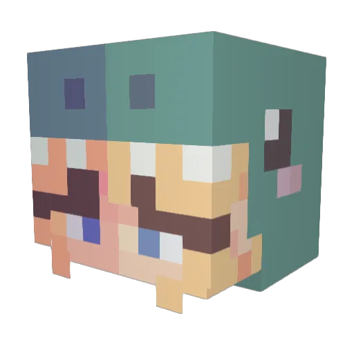 infiresyj Minecraft avatar head, 3D render