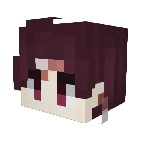 inflouS Minecraft avatar head, 3D render