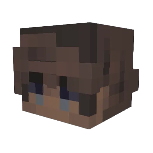 influct Minecraft avatar head, 3D render
