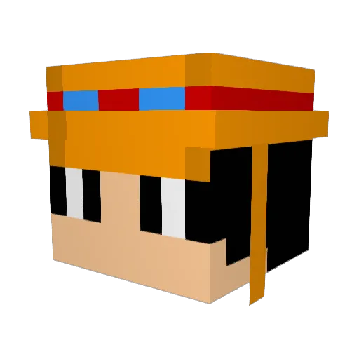 infraboy Minecraft avatar head, 3D render