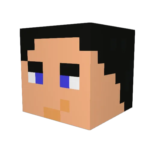 infrit Minecraft avatar head, 3D render