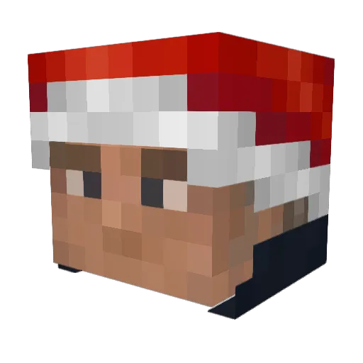 infunavle Minecraft avatar head, 3D render