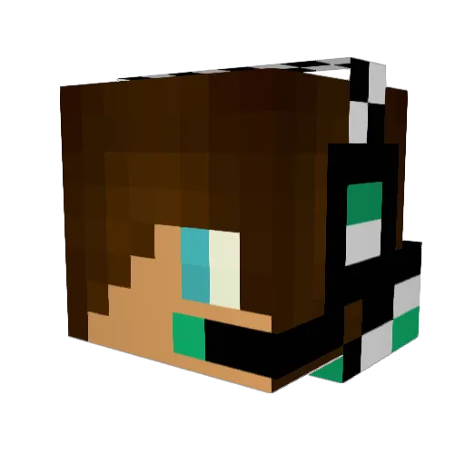 ingenious3 Minecraft avatar head, 3D render