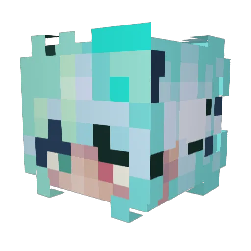 ingibjorglara Minecraft avatar head, 3D render