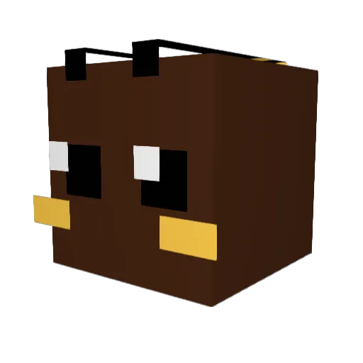 inging Minecraft avatar head, 3D render
