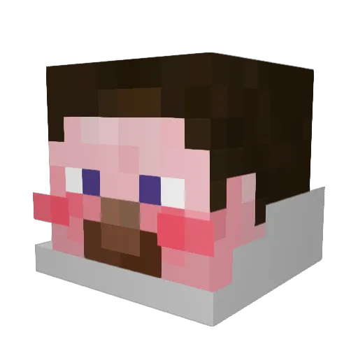 ingkan123 Minecraft avatar head, 3D render