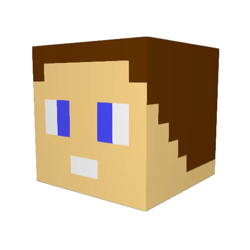 ingleback Minecraft avatar head, 3D render