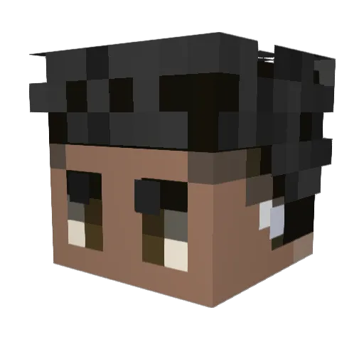 ingleweird Minecraft avatar head, 3D render