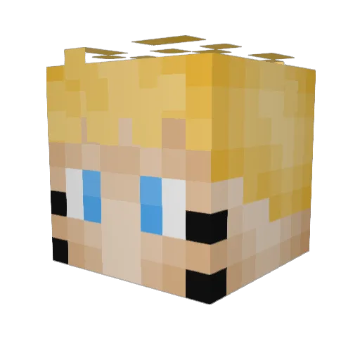 ingloriouscz Minecraft avatar head, 3D render