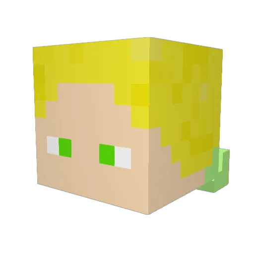 ingohatz Minecraft avatar head, 3D render