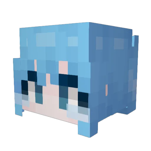 ingpu_8A8 Minecraft avatar head, 3D render