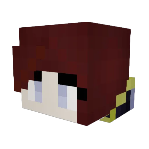ingrid_the_Third Minecraft avatar head, 3D render